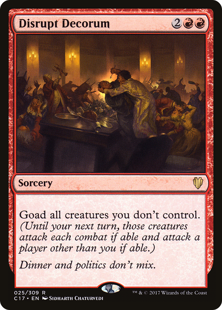 MAGIC: THE GATHERING - Disrupt Decorum (C17-025) - Commander 2017