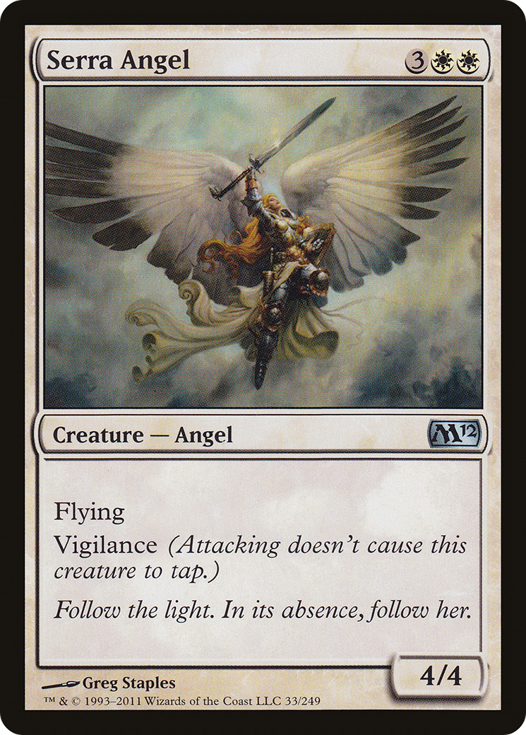 MAGIC: THE GATHERING - Serra Angel (M12-033) - Magic 2012 Foil