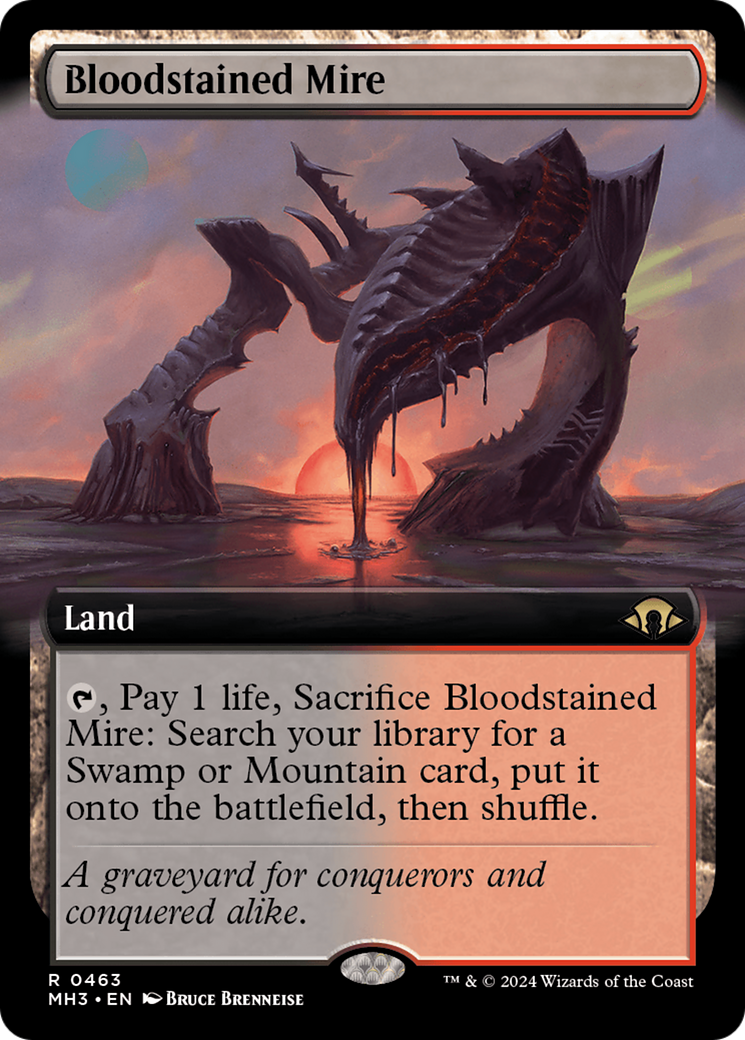 MAGIC: THE GATHERING - Bloodstained Mire (Extended Art) (MH3-463) - Modern Horizons 3: (Extended Art)