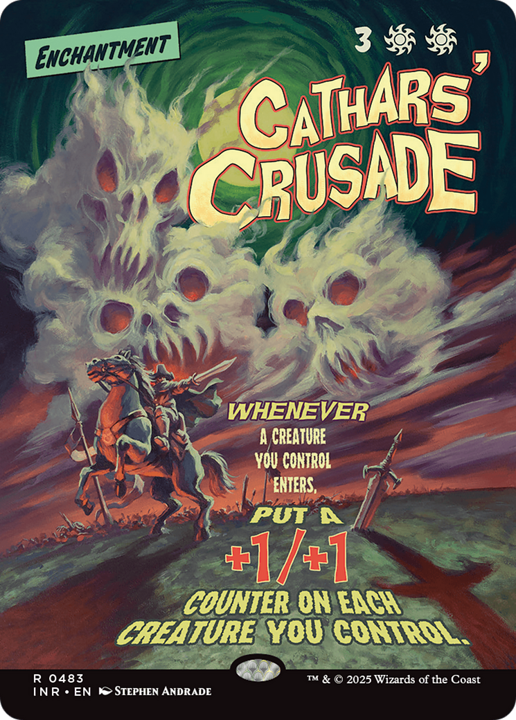 MAGIC: THE GATHERING - Cathars' Crusade (Showcase) (INR-483) - Innistrad Remastered: (Showcase, enchantment) (Borderless)