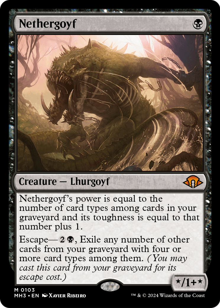 MAGIC: THE GATHERING - Nethergoyf (MH3-103) - Modern Horizons 3 Foil