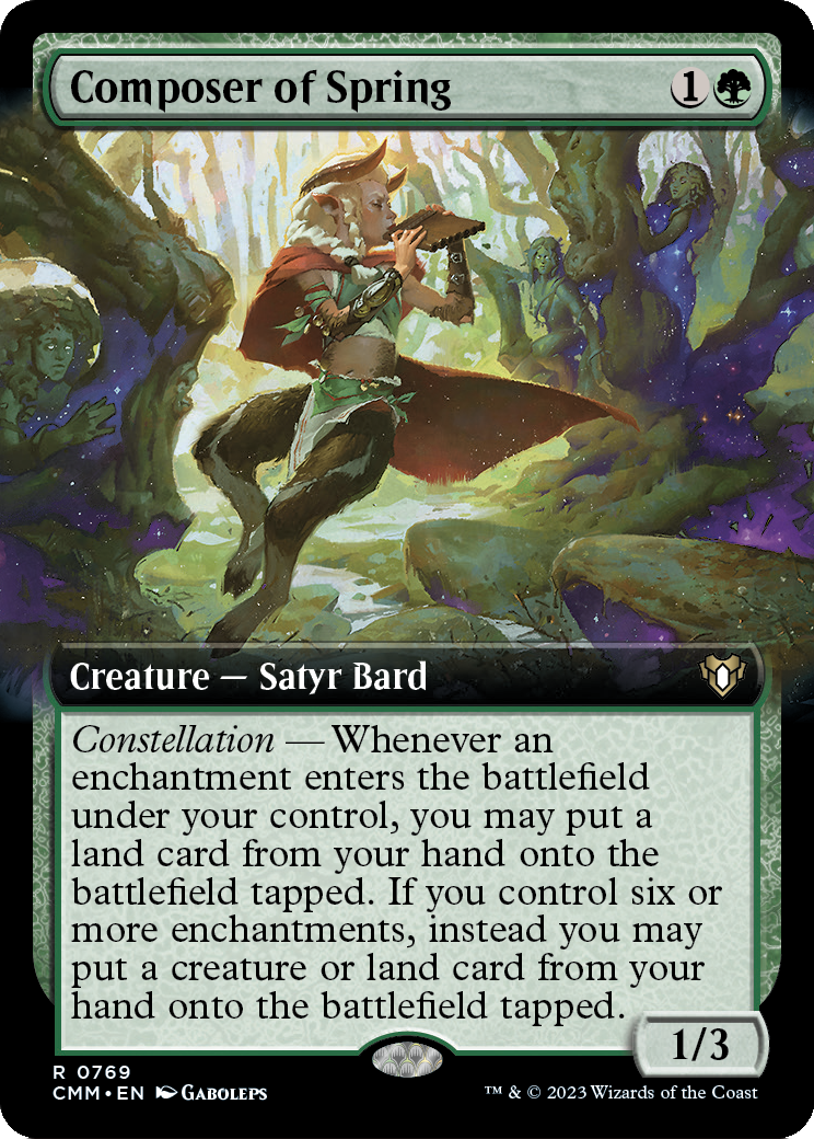 MAGIC: THE GATHERING - Composer of Spring (Extended Art) (CMM-769) - Commander Masters: (Extended Art) Foil