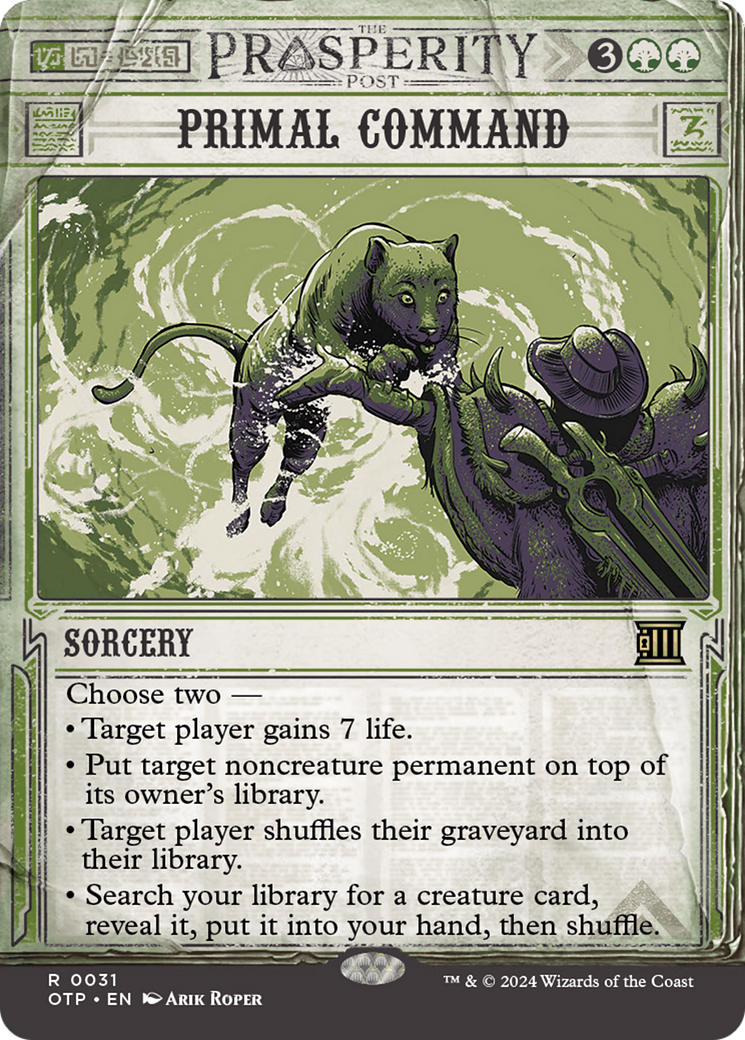 MAGIC: THE GATHERING - Primal Command (OTP-031) - Breaking News: (Showcase) (Borderless)