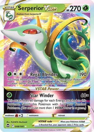 POKEMON TCG - Serperior VSTAR 008 SWSH12 Silver Tempest - Ultra Rare