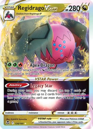 POKEMON TCG - Regidrago VSTAR 136/195 SWSH12 Silver Tempest - Ultra Rare