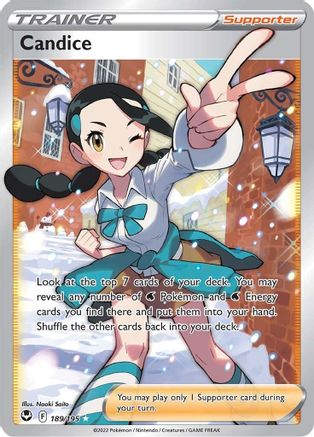 POKEMON TCG - Candice (Full Art) 189/195 SWSH12 Silver Tempest - Ultra Rare