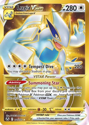 POKEMON TCG - Lugia VSTAR (Secret) (211) 211/195 SWSH12 Silver Tempest - Secret Rare