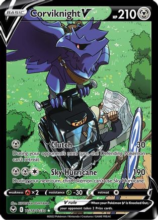 POKEMON TCG - Corviknight V TG18/TG30 SWSH12 Silver Tempest Trainer Gallery - Ultra Rare