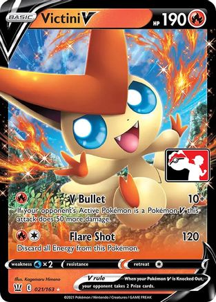 POKEMON TCG - Victini V 021/163 Prize Pack Series Cards - Ultra Rare