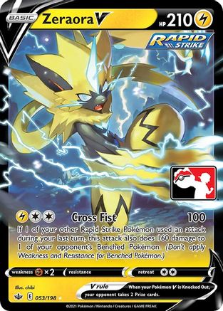 POKEMON TCG - Zeraora V/198 Prize Pack Series Cards - Ultra Rare