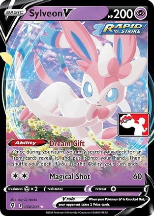POKEMON TCG - Sylveon V/203 Prize Pack Series Cards - Ultra Rare