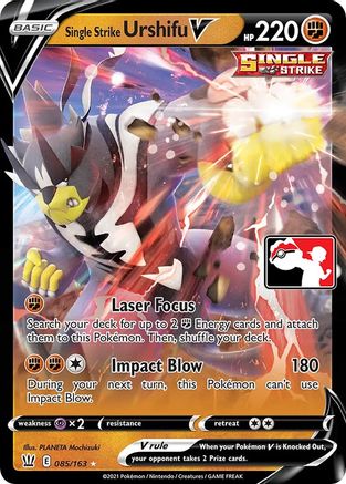 POKEMON TCG - Single Strike Urshifu V/163 Prize Pack Series Cards - Ultra Rare