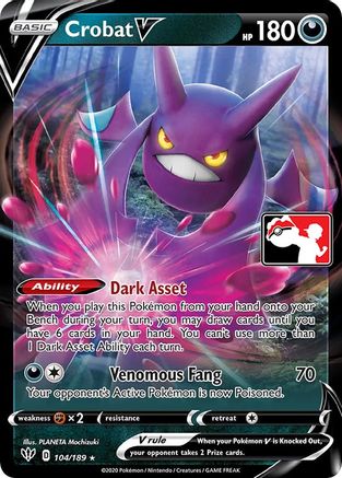 POKEMON TCG - Crobat V/189 Prize Pack Series Cards - Ultra Rare
