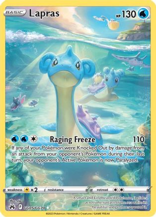 POKEMON TCG - Lapras GG05/GG70 Crown Zenith Galarian Gallery - Ultra Rare
