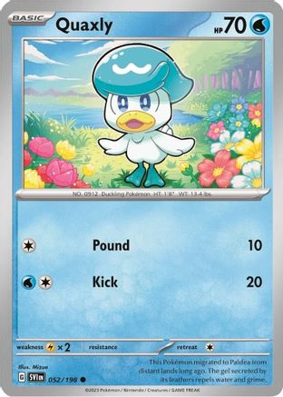 POKEMON TCG - Quaxly 052/198 Miscellaneous Cards & Products - Promo