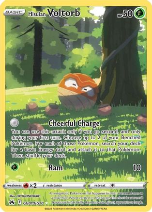 POKEMON TCG - Hisuian Voltorb GG01/GG70 Crown Zenith Galarian Gallery - Ultra Rare