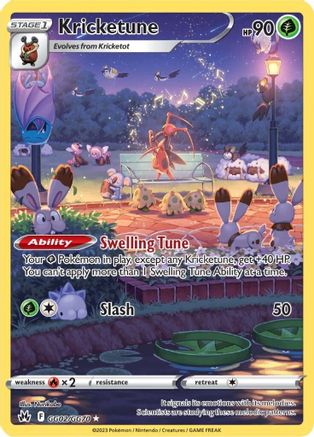POKEMON TCG - Kricketune GG02 SWSH Crown Zenith Galarian Gallery - Ultra Rare