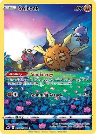 POKEMON TCG - Solrock GG15 Crown Zenith Galarian Gallery - Ultra Rare