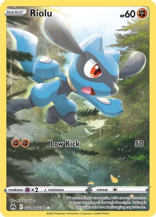 POKEMON TCG - Riolu GG26 Crown Zenith Galarian Gallery - Ultra Rare