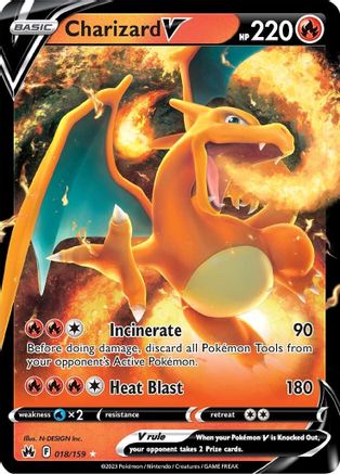 POKEMON TCG - Charizard V 018/159 Crown Zenith - Ultra Rare