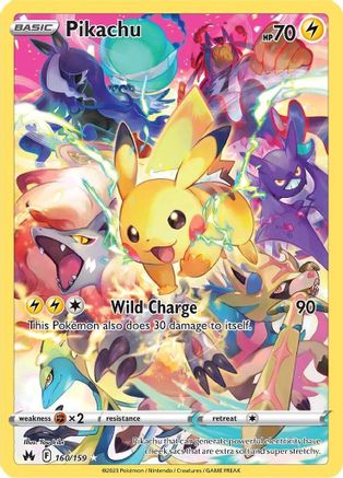 POKEMON TCG - Pikachu (Secret) 160/159 Crown Zenith - Secret Rare