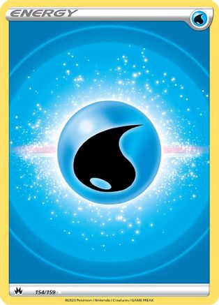 POKEMON TCG - Water Energy (Texture Full Art) 154/159 Crown Zenith - Ultra Rare