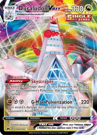 POKEMON TCG - Duraludon VMAX 104/159 Crown Zenith - Ultra Rare