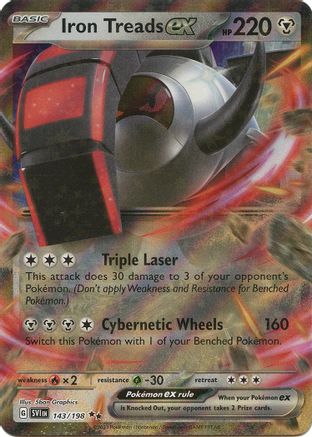 POKEMON TCG - Iron Treads ex 143/198 SV01 Scarlet & Violet Base Set - Double Rare