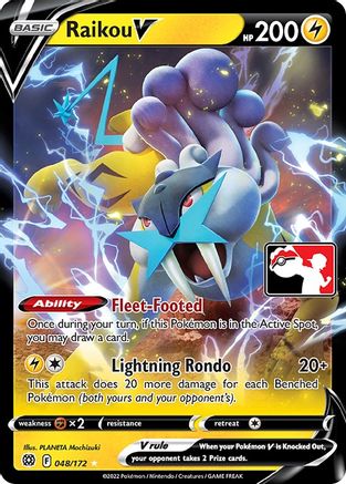 POKEMON TCG - Raikou V/172 Prize Pack Series Cards - Ultra Rare