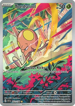 POKEMON TCG - Toedscool 201/198 SV01 Scarlet & Violet Base Set - Illustration Rare