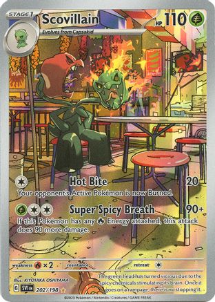 POKEMON TCG - Scovillain 202/198 SV01 Scarlet & Violet Base Set - Illustration Rare