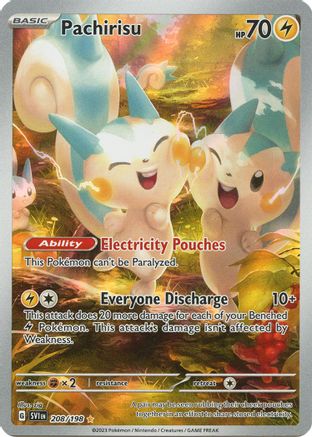 POKEMON TCG - Pachirisu 208/198 SV01 Scarlet & Violet Base Set - Illustration Rare