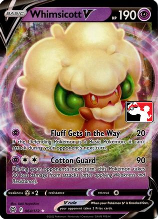 POKEMON TCG - Whimsicott V - 160/172/172 Prize Pack Series Cards - Promo