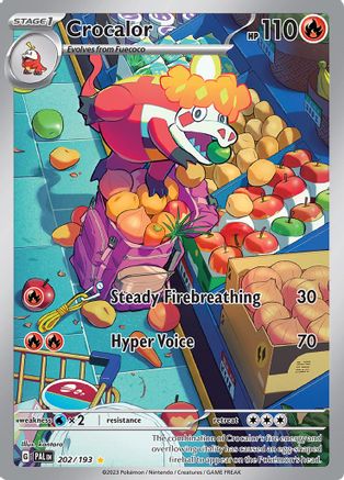 POKEMON TCG - Crocalor 202/193 SV02 Paldea Evolved - Illustration Rare
