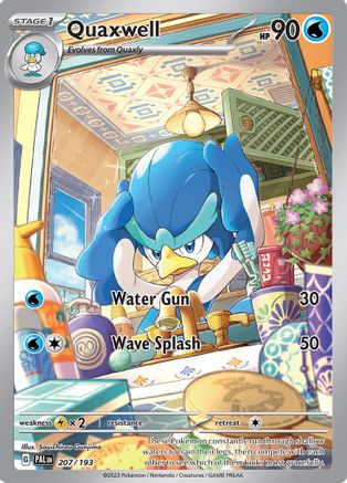 POKEMON TCG - Quaxwell 207/193 SV02 Paldea Evolved - Illustration Rare
