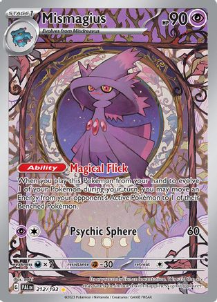 POKEMON TCG - Mismagius 212/193 SV02 Paldea Evolved - Illustration Rare