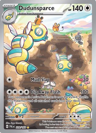 POKEMON TCG - Dudunsparce 229/193 SV02 Paldea Evolved - Illustration Rare