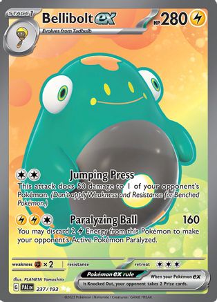 POKEMON TCG - Bellibolt ex 237/193 SV02 Paldea Evolved - Ultra Rare
