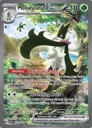POKEMON TCG - Meowscarada ex 256/193 SV02 Paldea Evolved - Special Illustration Rare