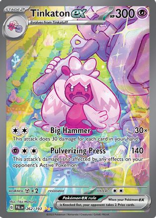 POKEMON TCG - Tinkaton ex 262/193 SV02 Paldea Evolved - Special Illustration Rare