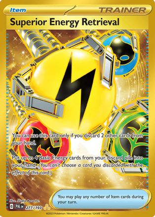 POKEMON TCG - Superior Energy Retrieval 277/193 SV02 Paldea Evolved - Hyper Rare