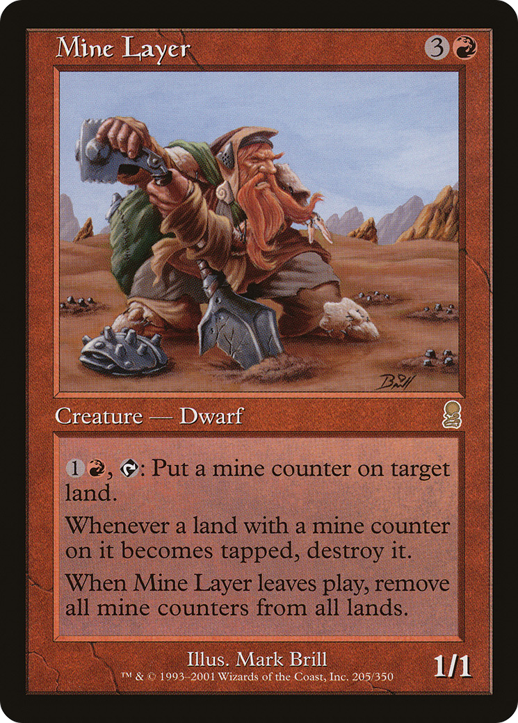MAGIC: THE GATHERING - Mine Layer (ODY-205) - Odyssey Foil