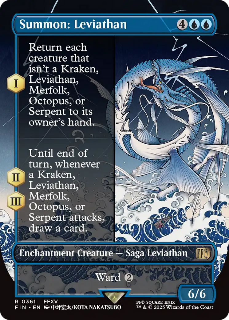 MAGIC: THE GATHERING - Summon: Leviathan (Borderless) (FIN-361) - FINAL FANTASY: (enchantment) Foil