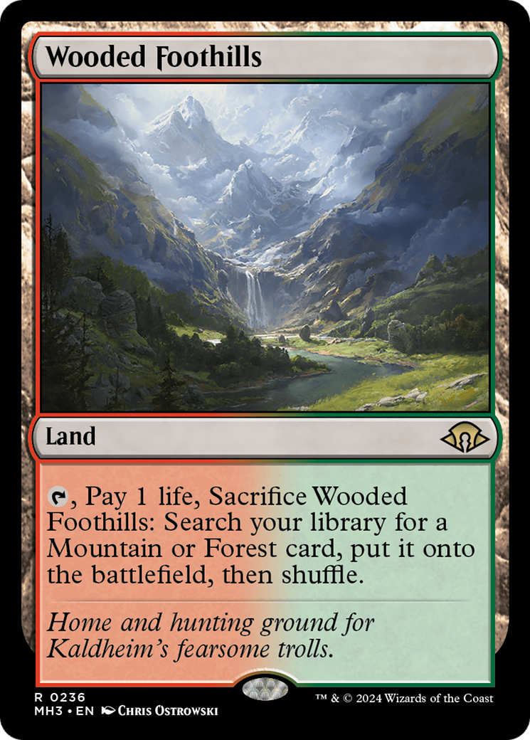 MAGIC: THE GATHERING - Wooded Foothills (MH3-236) - Modern Horizons 3