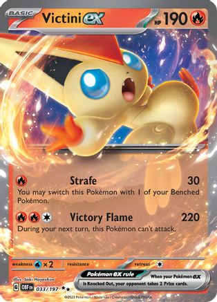 POKEMON TCG - Victini ex 033/197 SV03 Obsidian Flames - Double Rare