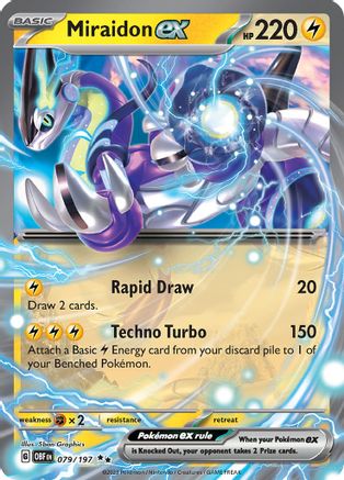 POKEMON TCG - Miraidon ex 079/197 SV03 Obsidian Flames - Double Rare