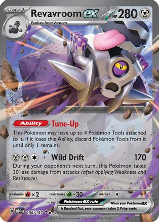 POKEMON TCG - Revavroom ex 156/197 SV03 Obsidian Flames - Double Rare