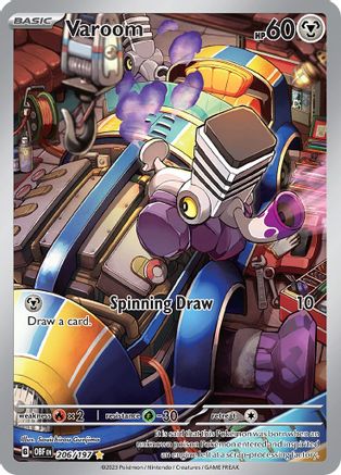 POKEMON TCG - Varoom 206/197 SV03 Obsidian Flames - Illustration Rare