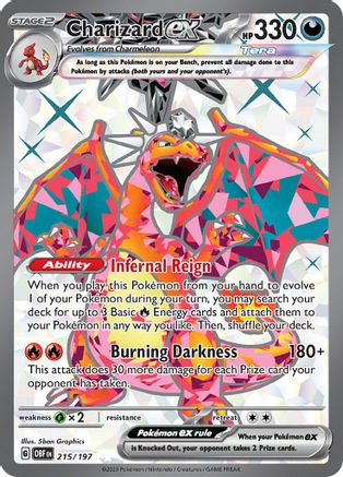 POKEMON TCG - Charizard ex 215/197 SV03 Obsidian Flames - Ultra Rare