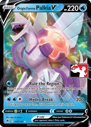 POKEMON TCG - Origin Forme Palkia V/189 Prize Pack Series Cards - Ultra Rare